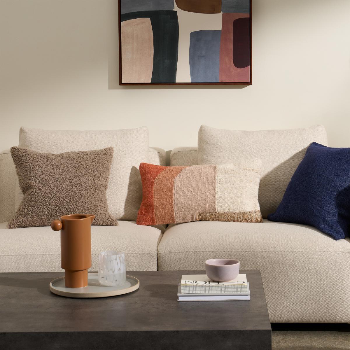 Neefa Cushion, 30 x 50 cm, Pink Wool, Jute & Cotton – image 2