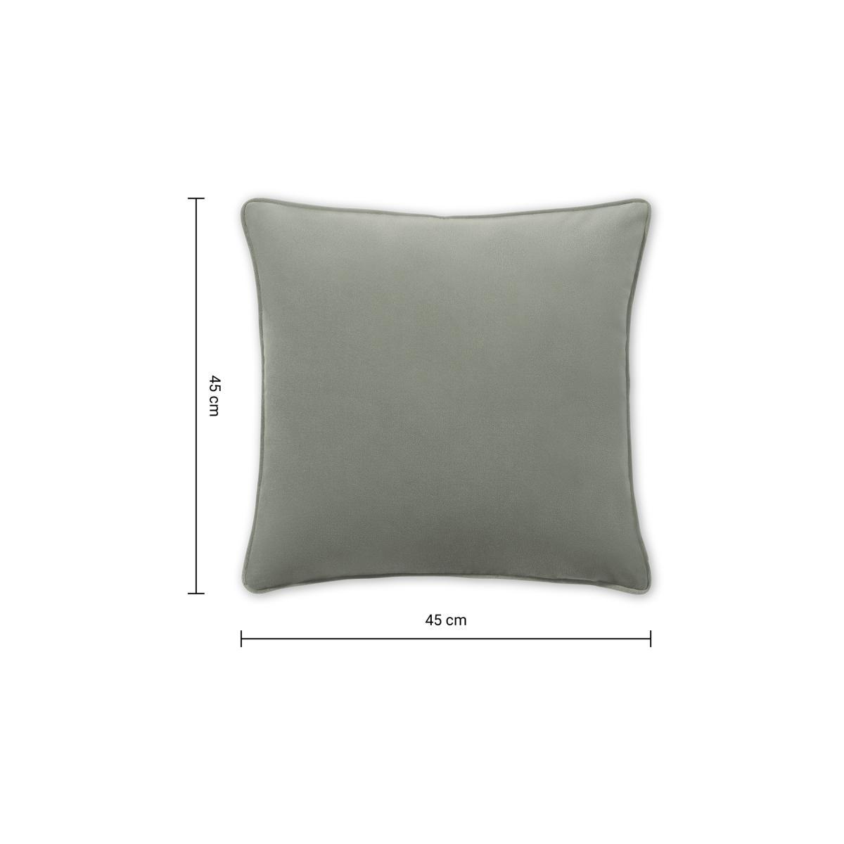 Julius Set of 2 Velvet Cushions, 45 x 45cm, Soft Green – image 7