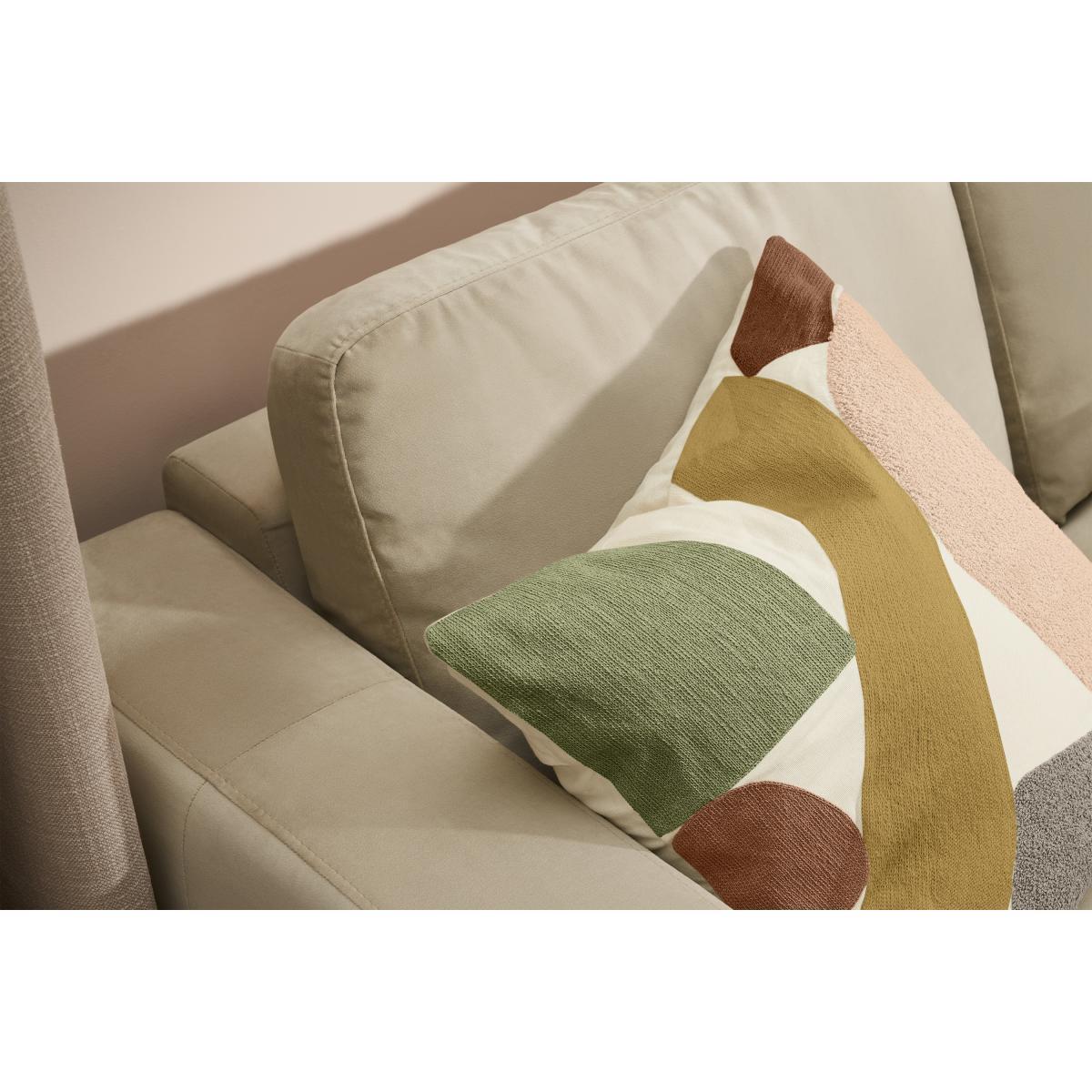Isola Embroidered Cotton Cushion, 50 x 50cm, Multi – image 4