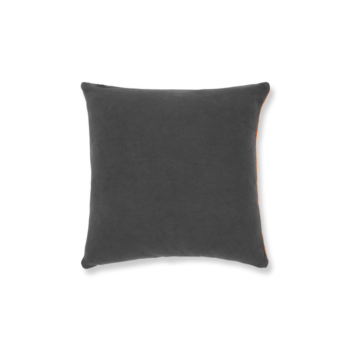 Balico Velvet Panelled Cushion, 45 x 45cm, Burnt Orange – image 5