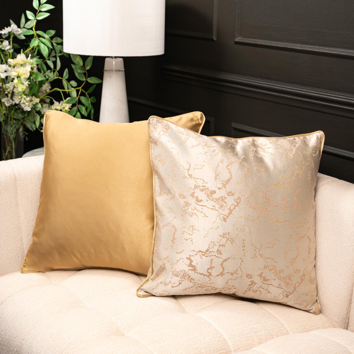 Golden Crackle Square Cushion – image 3