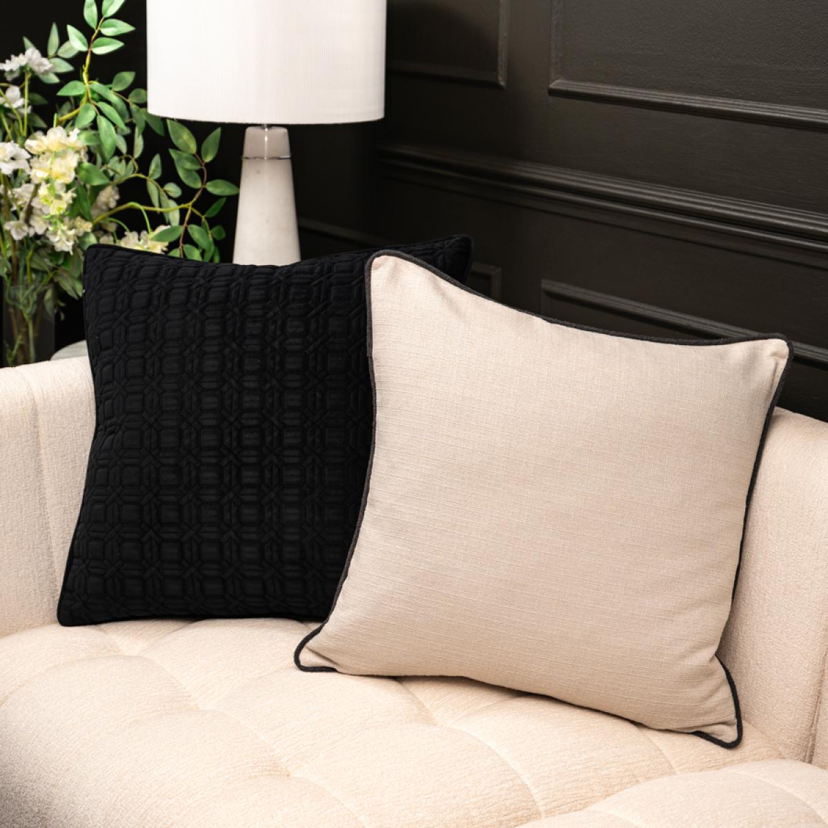 Black Octagon Square Cushion – image 4