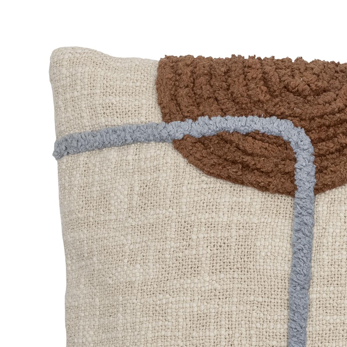 Emmaly Cushion textile beige / 45 x 45 cm - Embroidered motifs - Bloomingville – image 4
