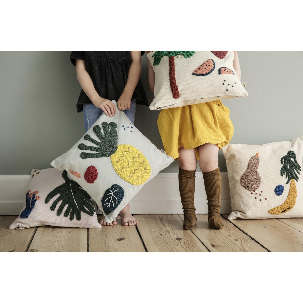 Palmier Cushion - / Embroidered - 40 x 40 cm by Ferm Living Multicoloured – image 2