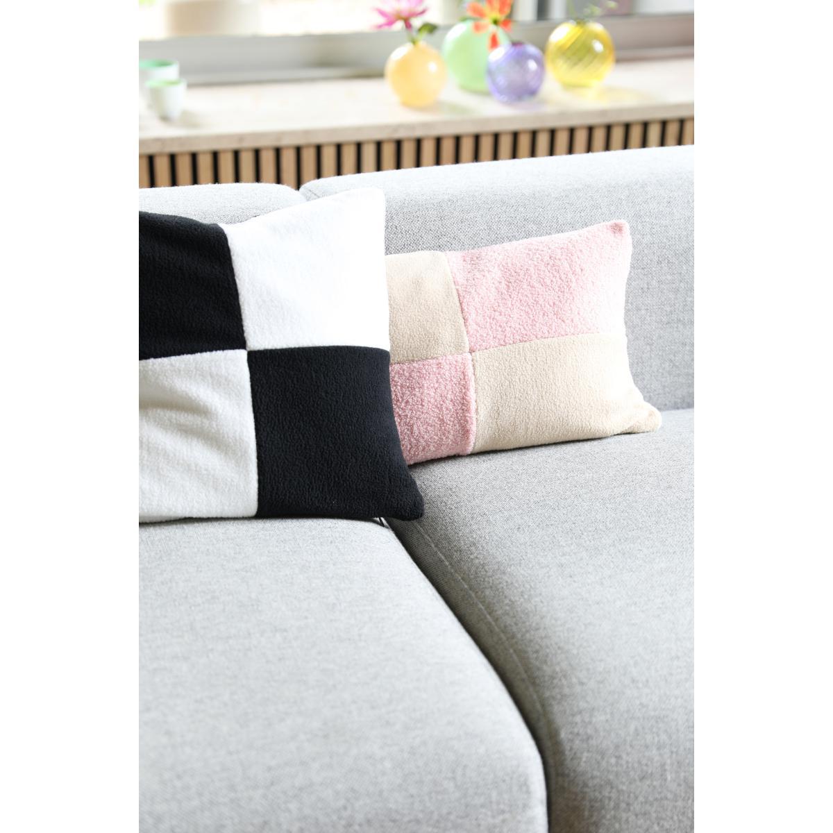 Check Cushion - / 50 x 30 cm by & klevering Pink/Beige – image 4