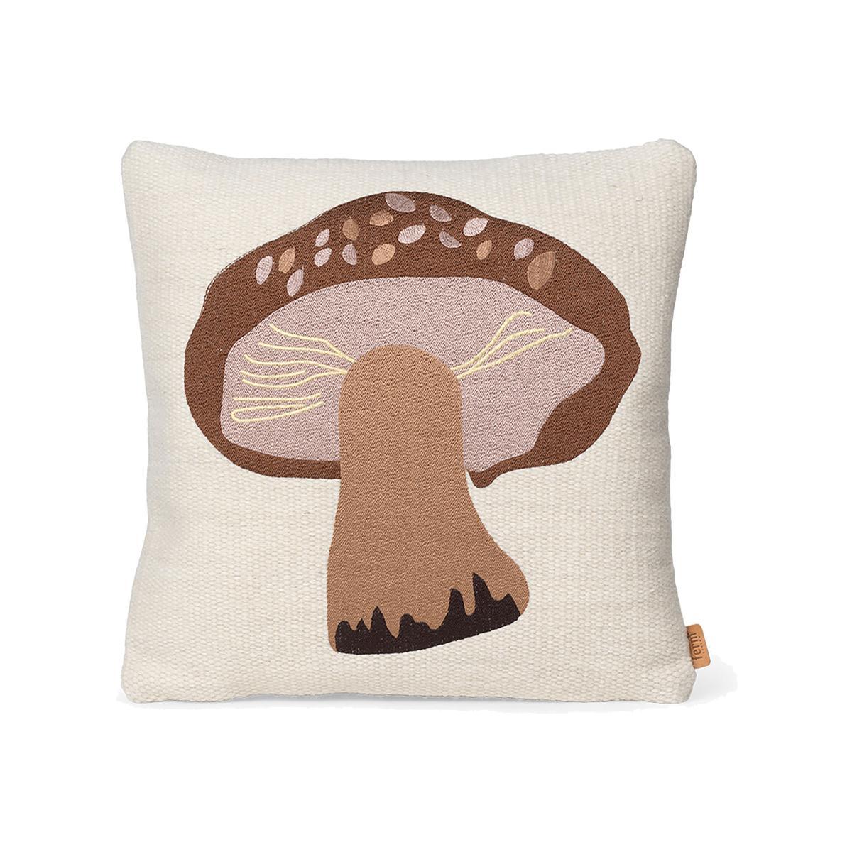 Forest - Porcini Cushion - / 40 x 40 cm - Embroidered by Ferm Living Multicoloured – image 1