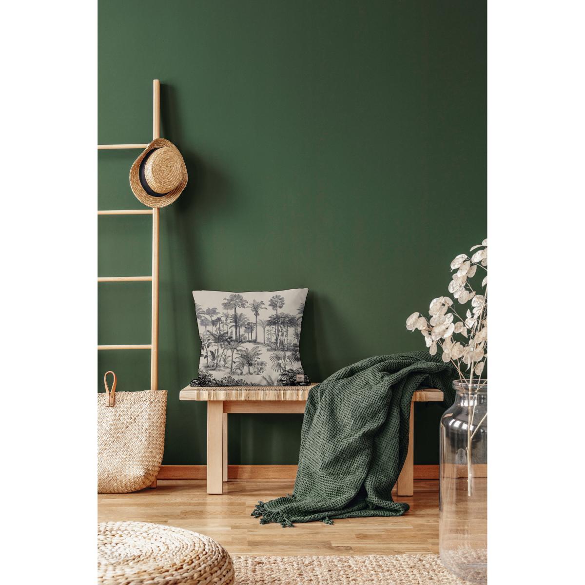 Tresors Cushion - / Velvet - 45 x 45 cm by Beaumont Grey/Black/Beige – image 2