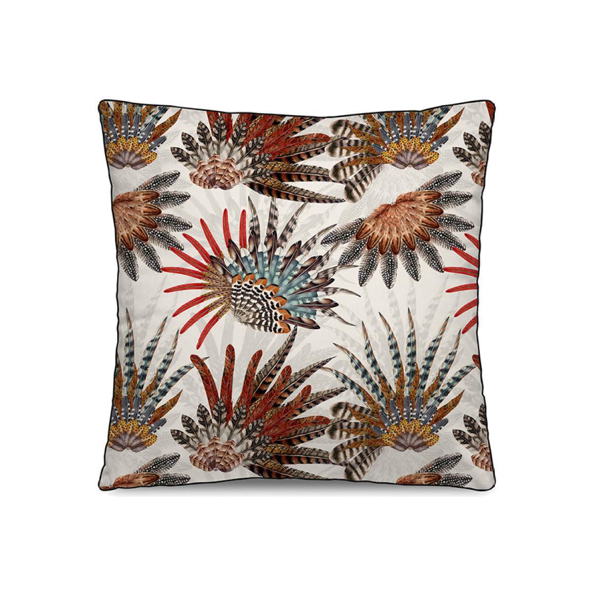 Venezuela Cushion - / 45 x 45 cm - Velvet by PÔDEVACHE Multicoloured – image 1