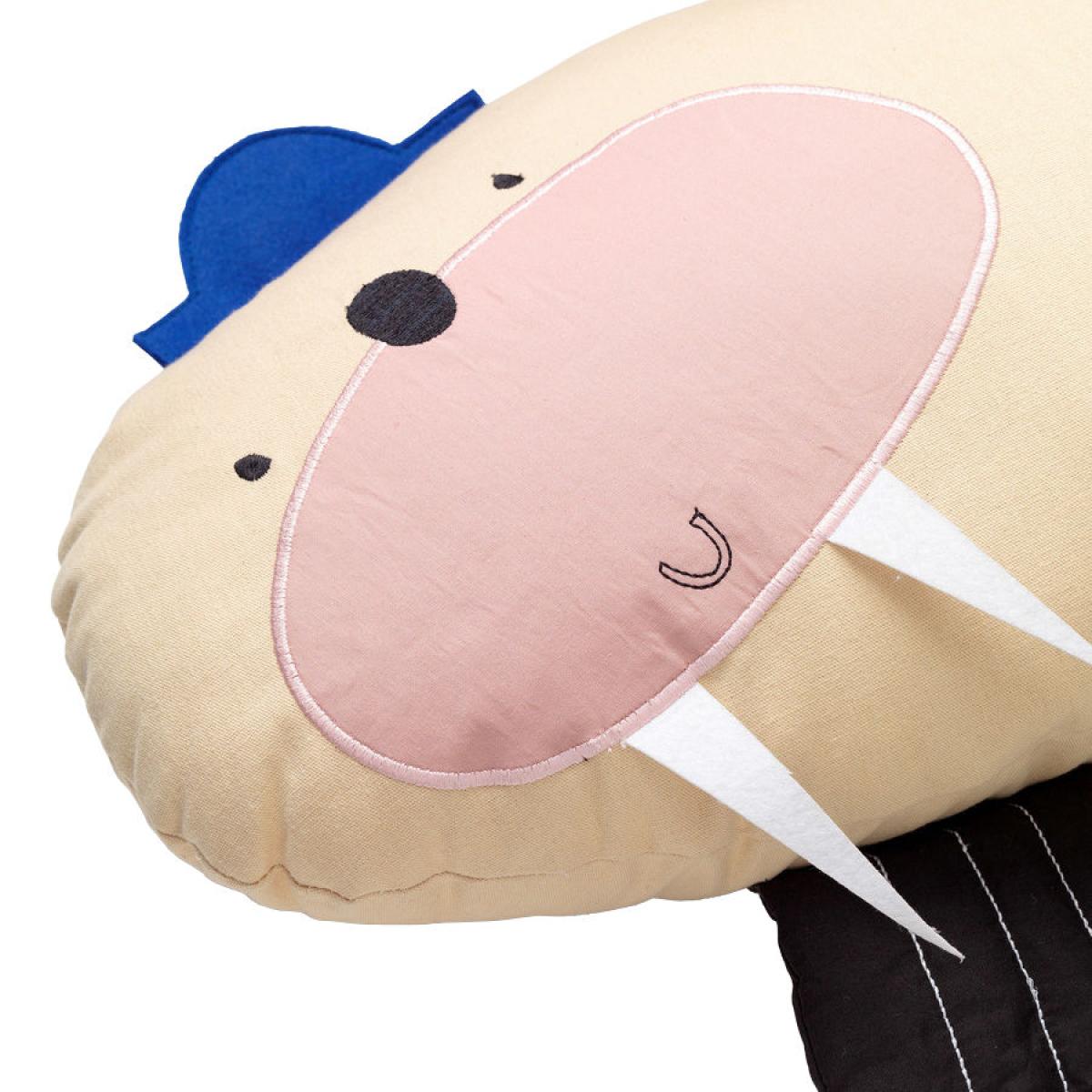 Walrus Cushion textile white beige / 72 x 32 cm - Organic cotton - Ferm Living – image 3