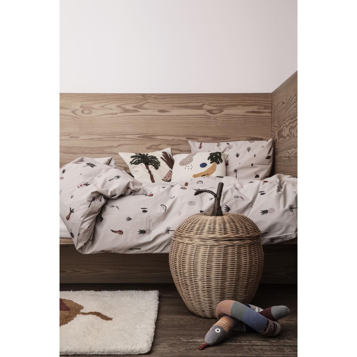 Mini Snake Dusty Rainbow Cushion - / Valance - L 105 cm by Ferm Living Multicoloured – image 3