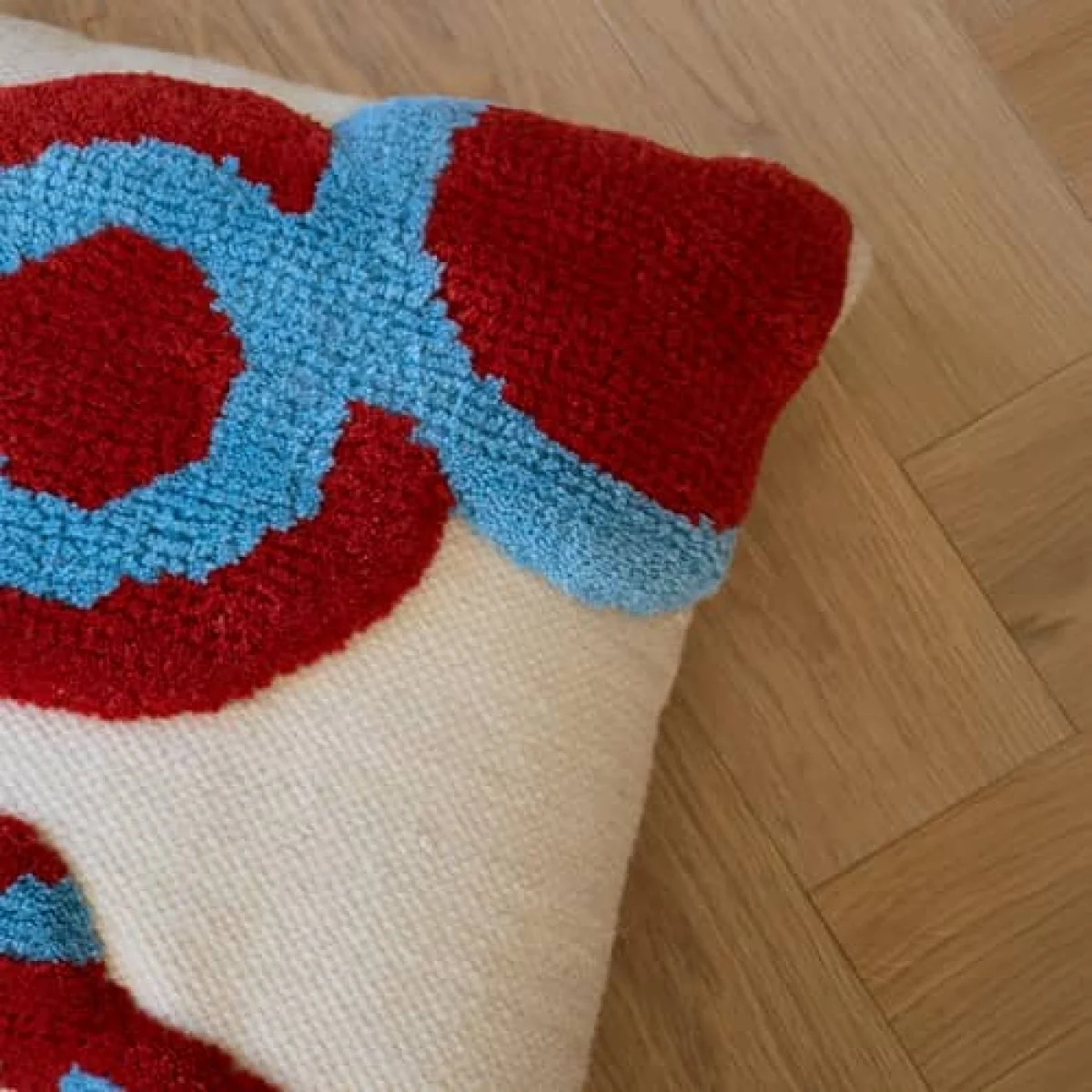 Sfera Cushion textile multicoloured / 45 x 45 cm - Handwoven recycled wool - COLORTHERAPIS – image 3