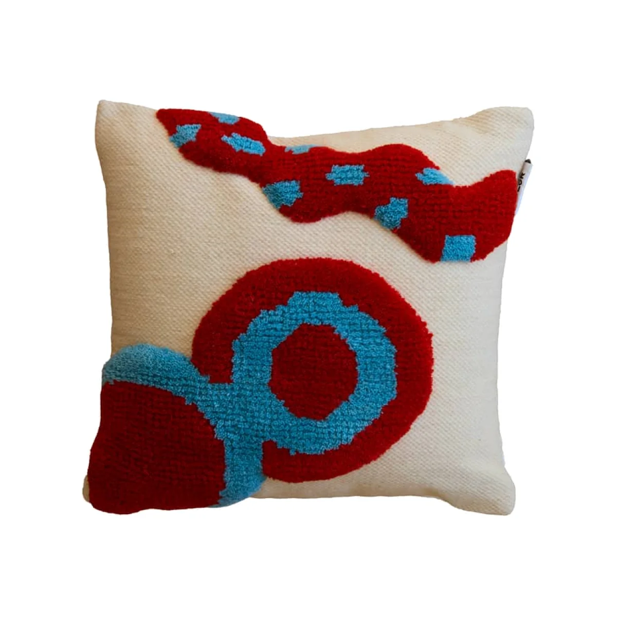 Sfera Cushion textile multicoloured / 45 x 45 cm - Handwoven recycled wool - COLORTHERAPIS – image 1