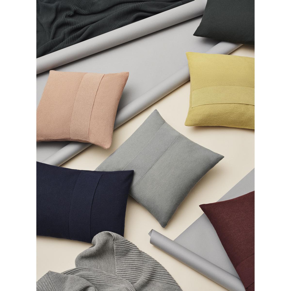 Layer Cushion - / Hand-knitted baby llama wool - 60 x 40 cm by Muuto Grey – image 3