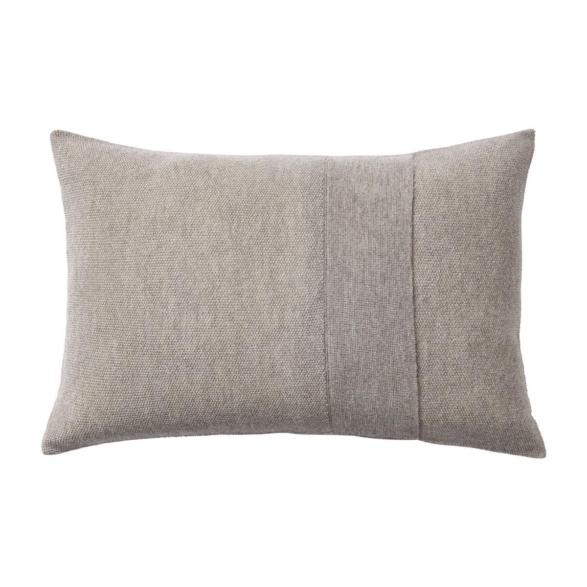 Layer Cushion - / Hand-knitted baby llama wool - 60 x 40 cm by Muuto Grey – image 1