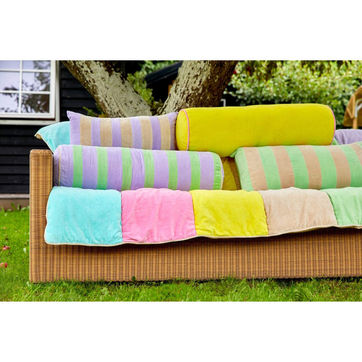 Rice cushion 40x80 cm Neon green-beige – image 6