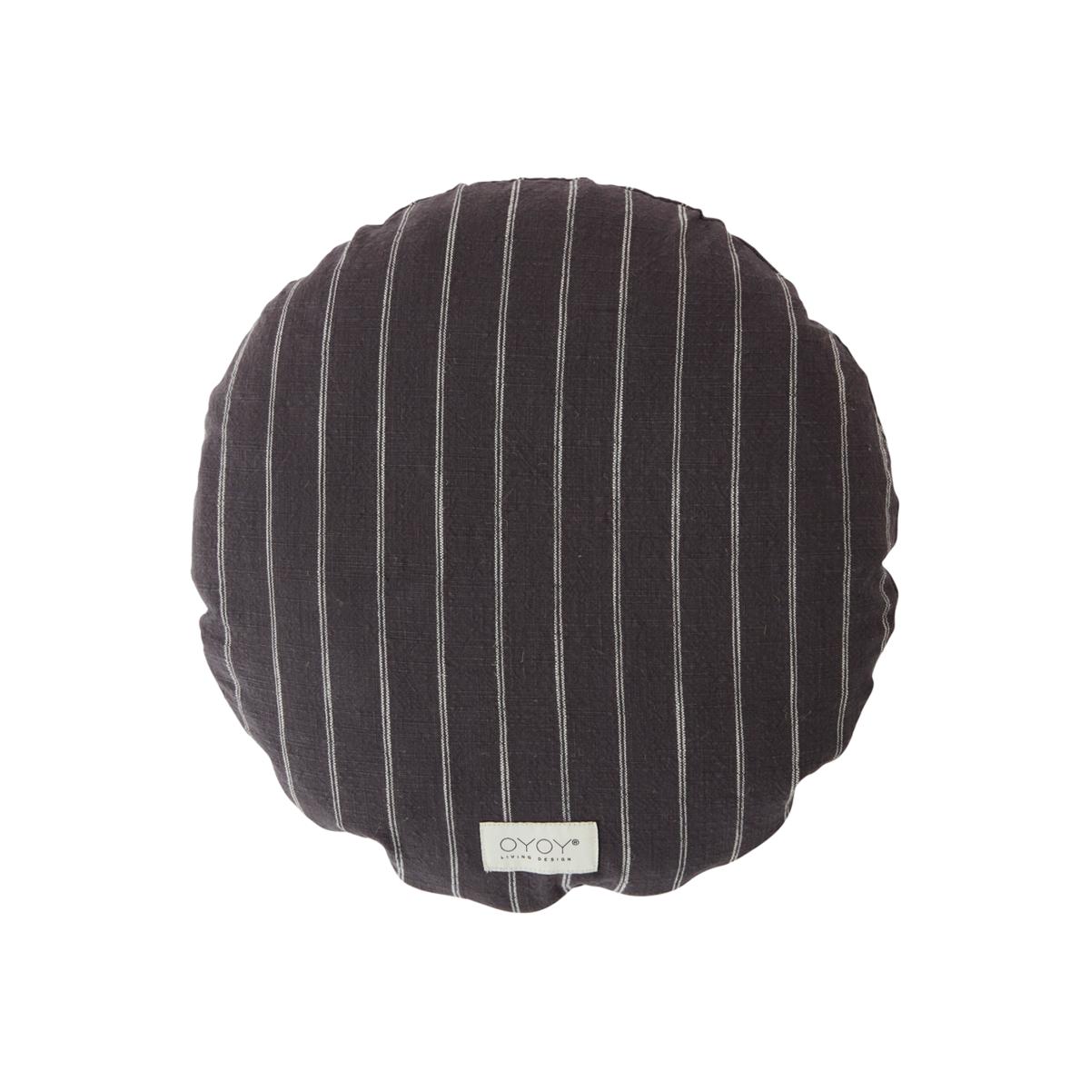 Kyoto cushion round Ø40 cm Anthracite – image 1