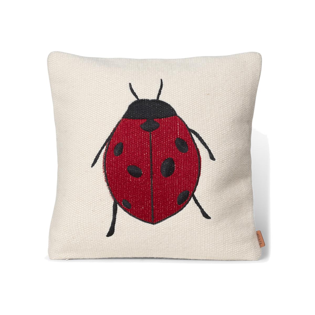 Forest embroidered cushion 40x40 cm Ladybird – image 1