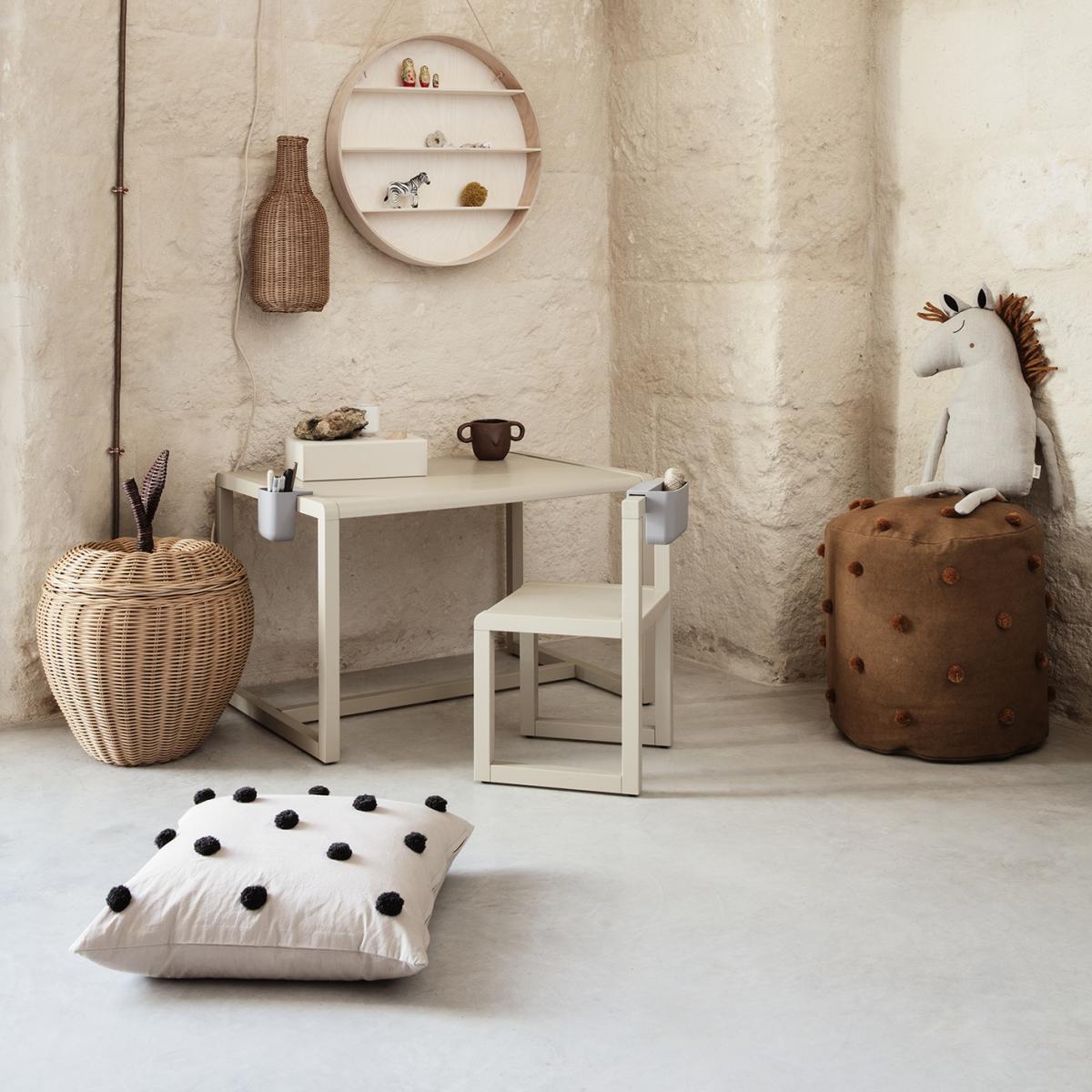 Dot cushion 48x48 cm sand-black – image 2