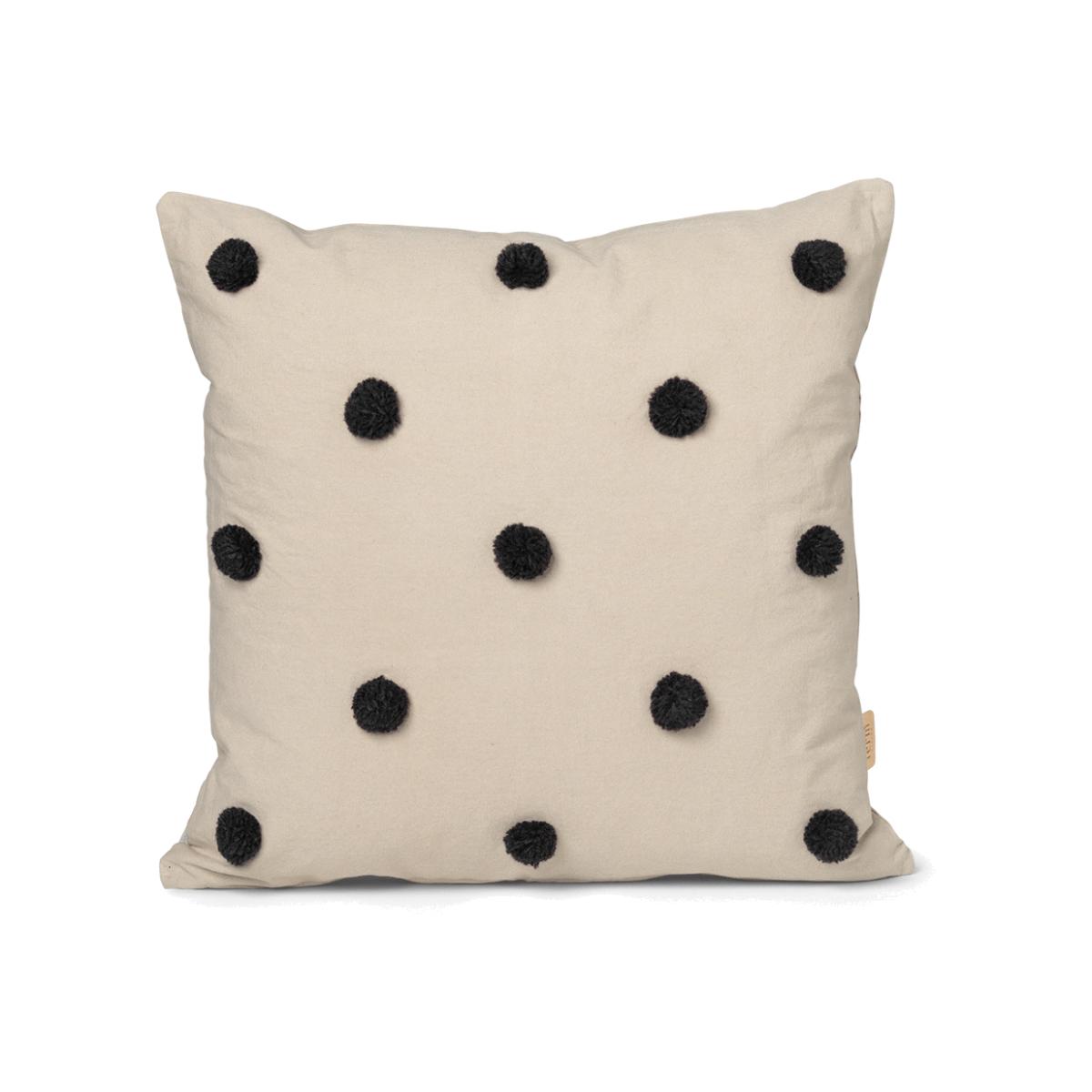 Dot cushion 48x48 cm sand-black – image 1