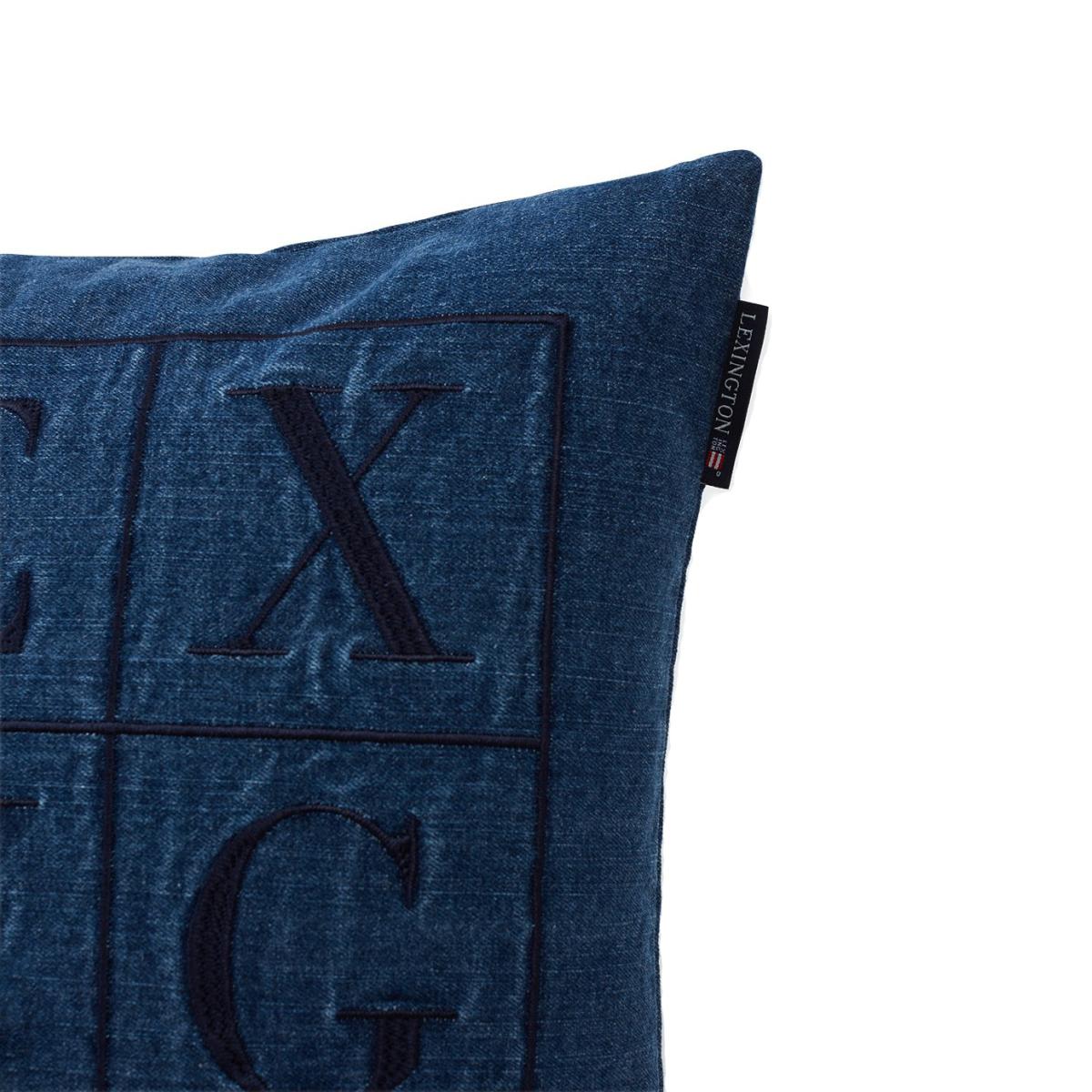 Icons Denim Logo cushion cover 50x50 cm Denim blue – image 3