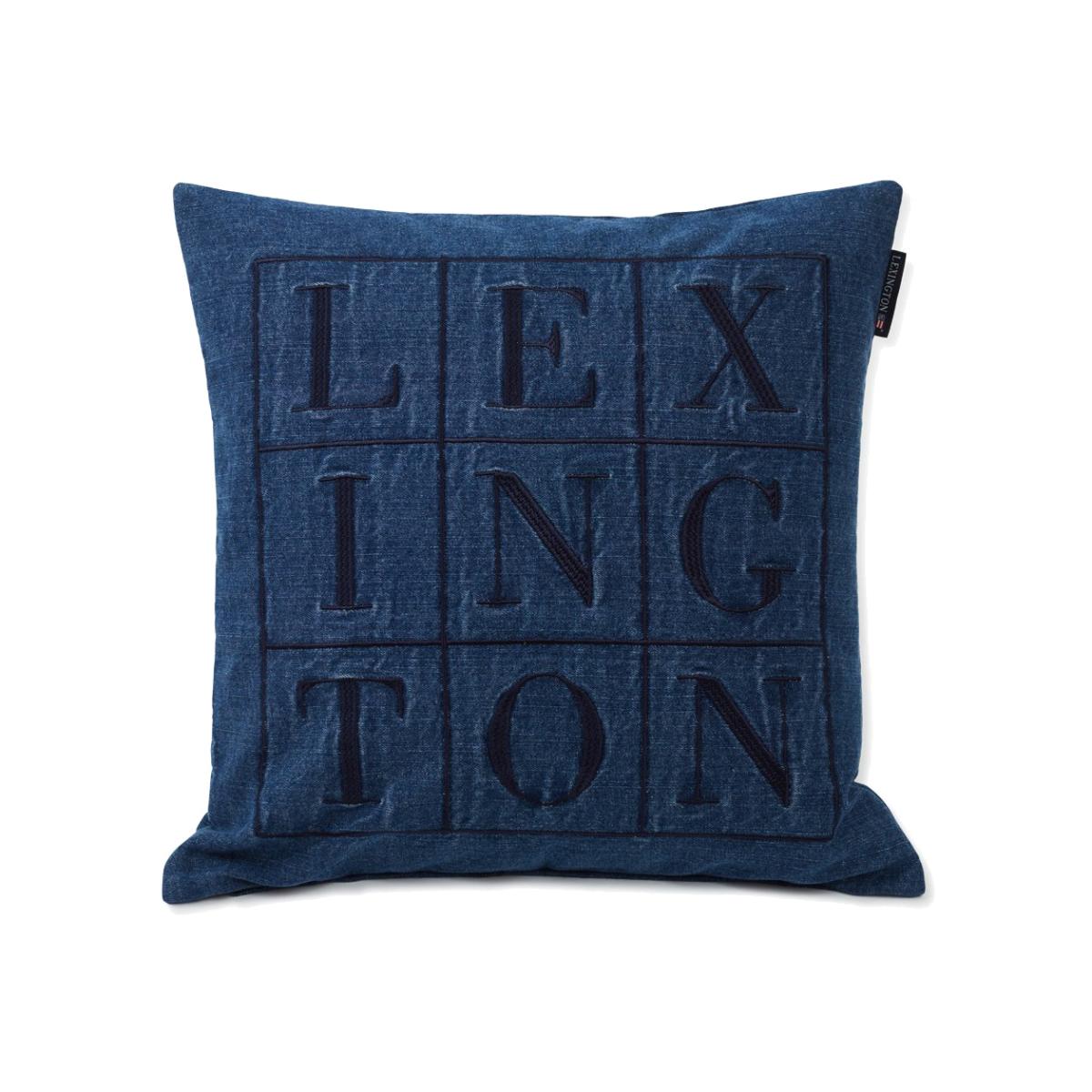 Icons Denim Logo cushion cover 50x50 cm Denim blue – image 1
