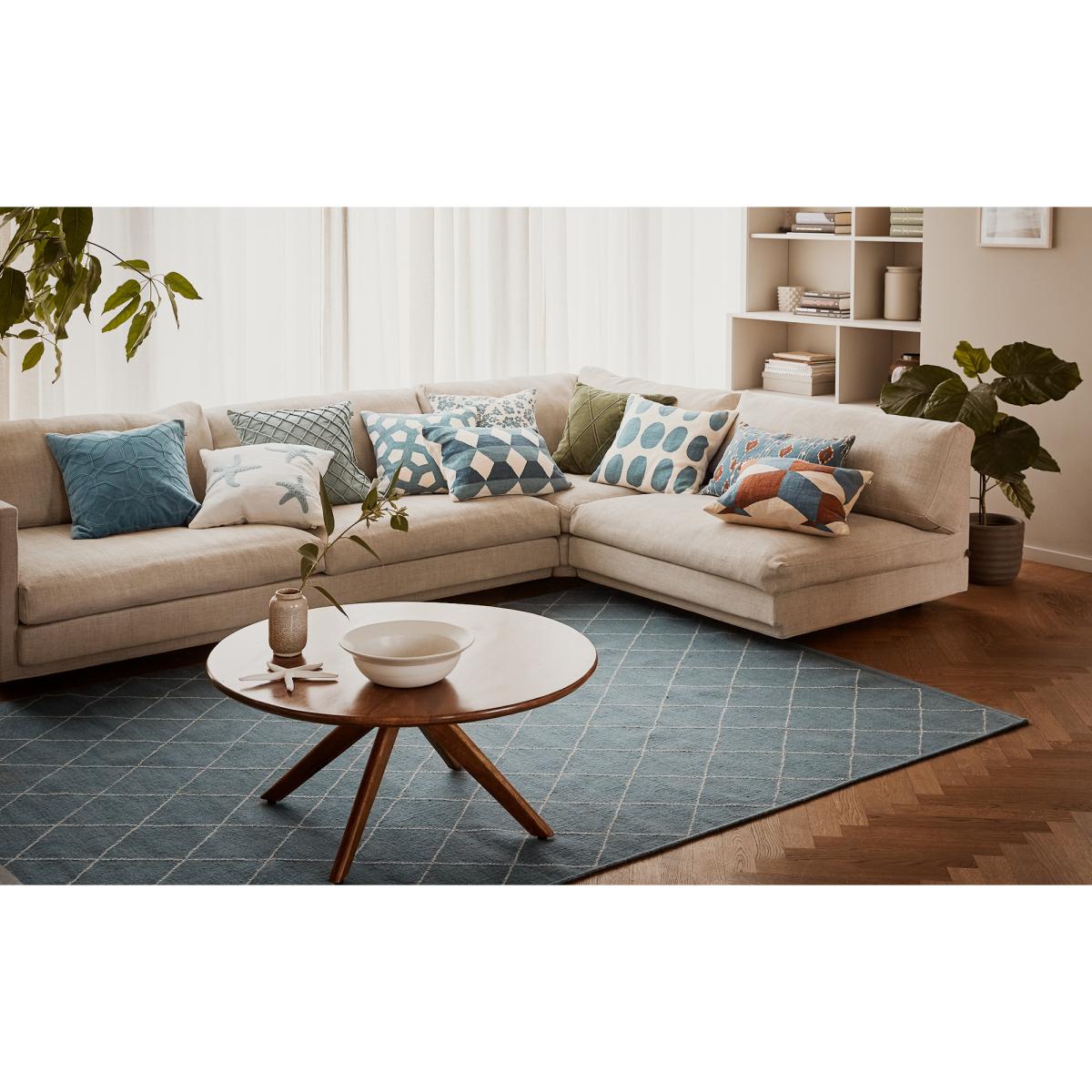 Sona pillowcase 60x40 cm Heaven blue-palace blue – image 5
