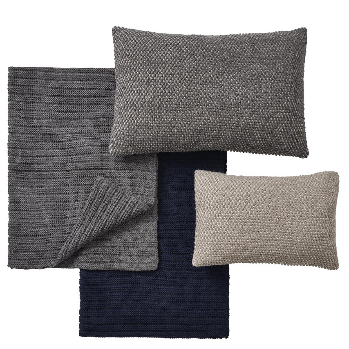 Twine cushion cover 50x80 cm Dark grey – image 2
