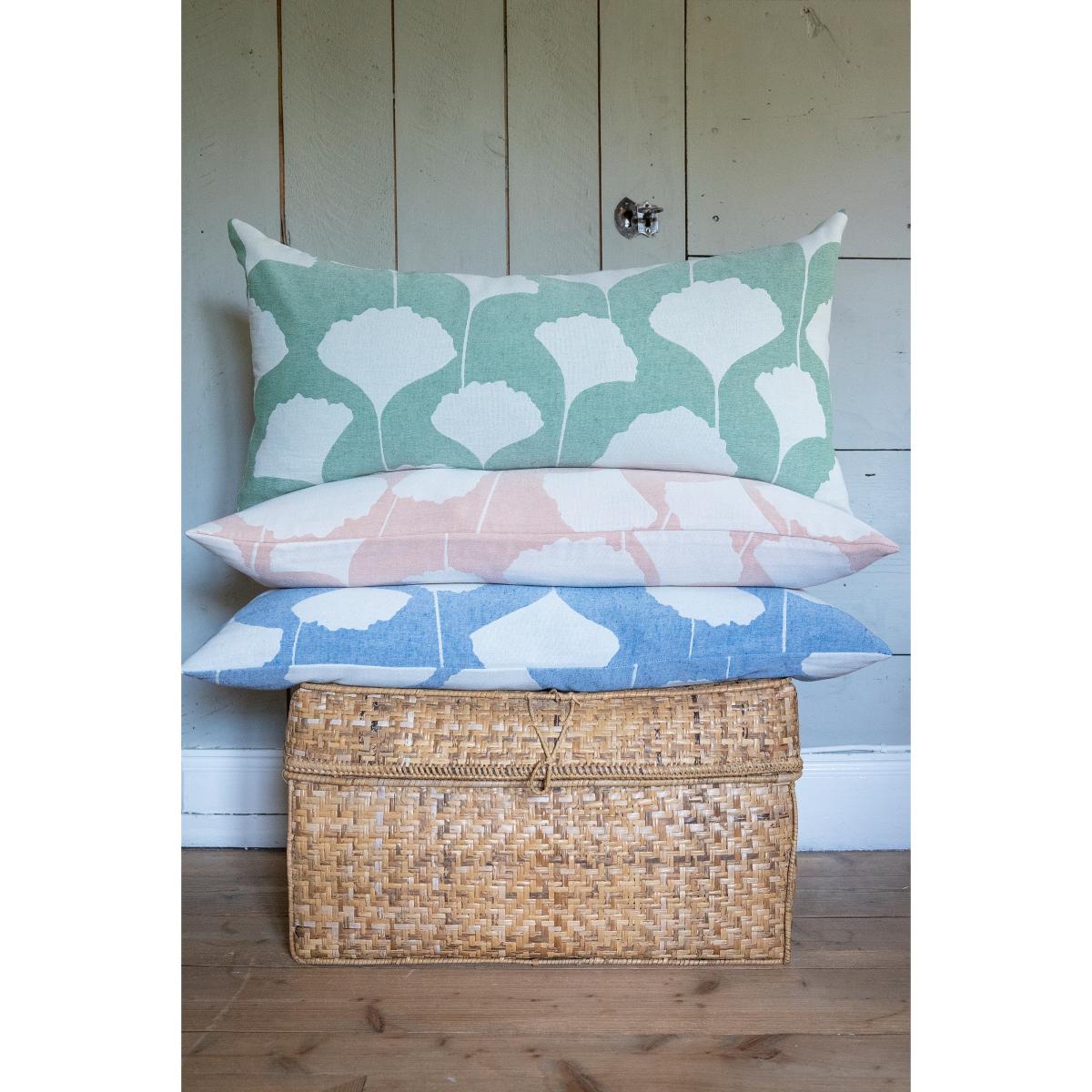 Ginko pillowcase 40x80 cm Green-white (Emerald) – image 2