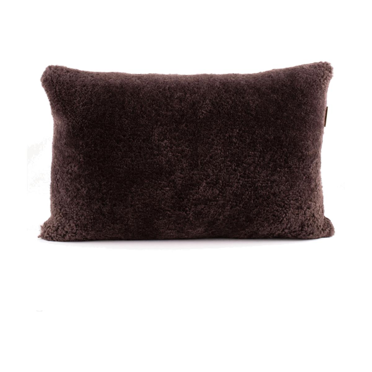 Shepherd of Sweden Shepherd Alice sheep skin cushion 60 x 40 cm dark brown