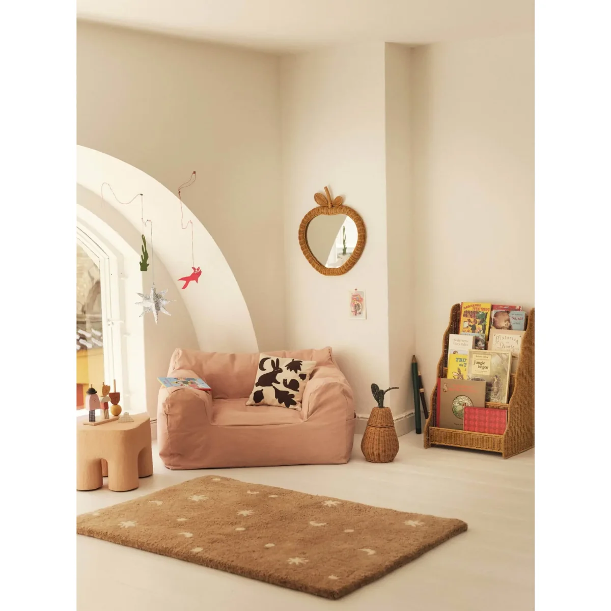 Ferm Living Lunden cushion Off-white-dark chocolate 30x30 cm – image 3