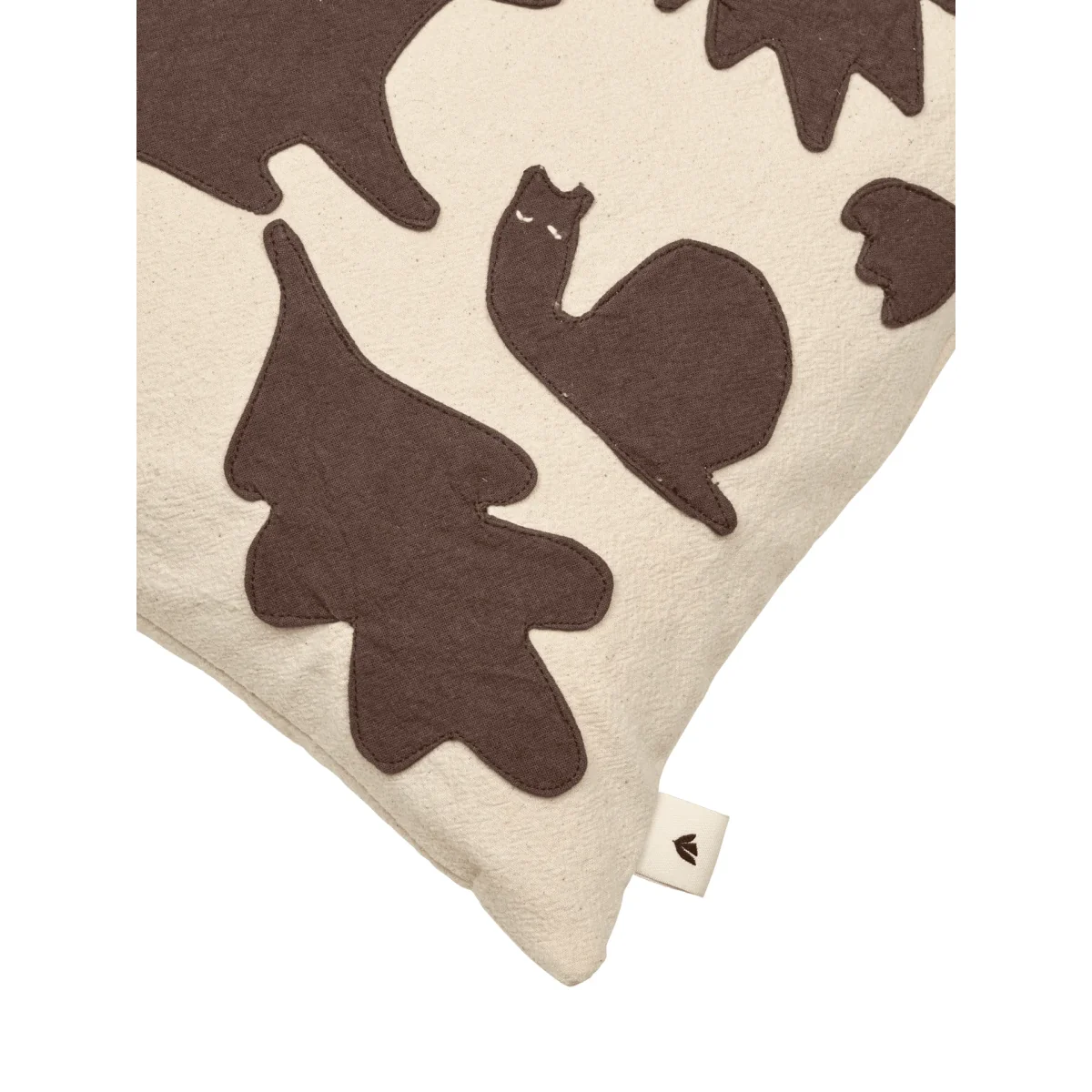 Ferm Living Lunden cushion Off-white-dark chocolate 30x30 cm – image 4