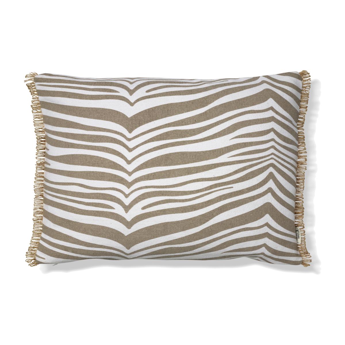 Zebra cushion 40x60 cm simply taupe (beige) – image 1