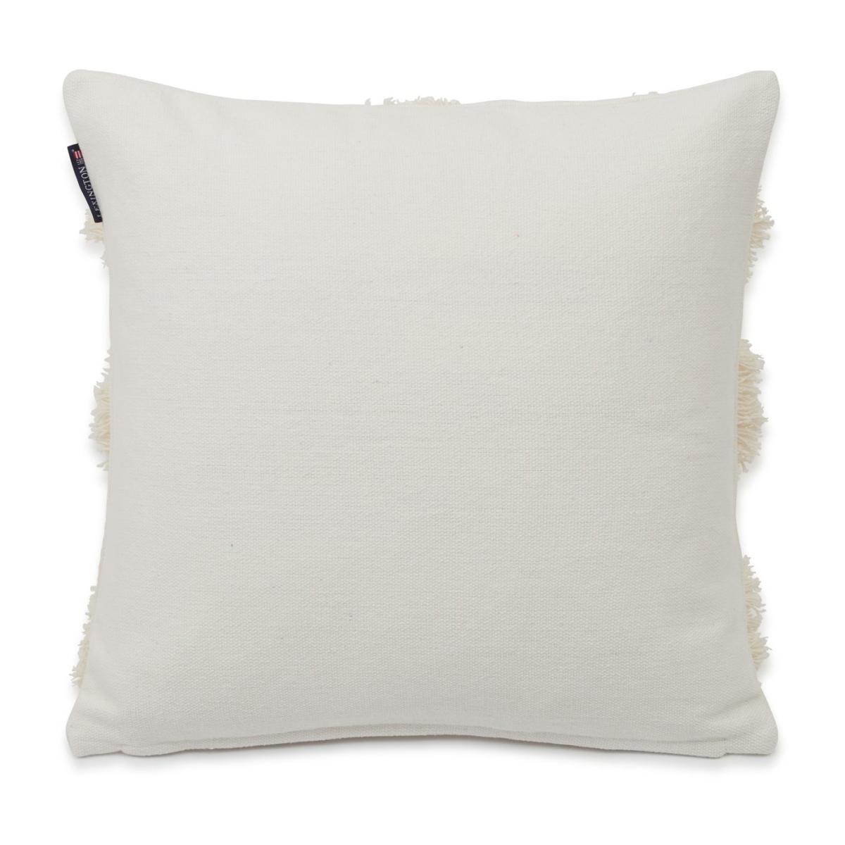 Rug Flower Recycled Cotton pillowcase 50x50 cm White – image 2