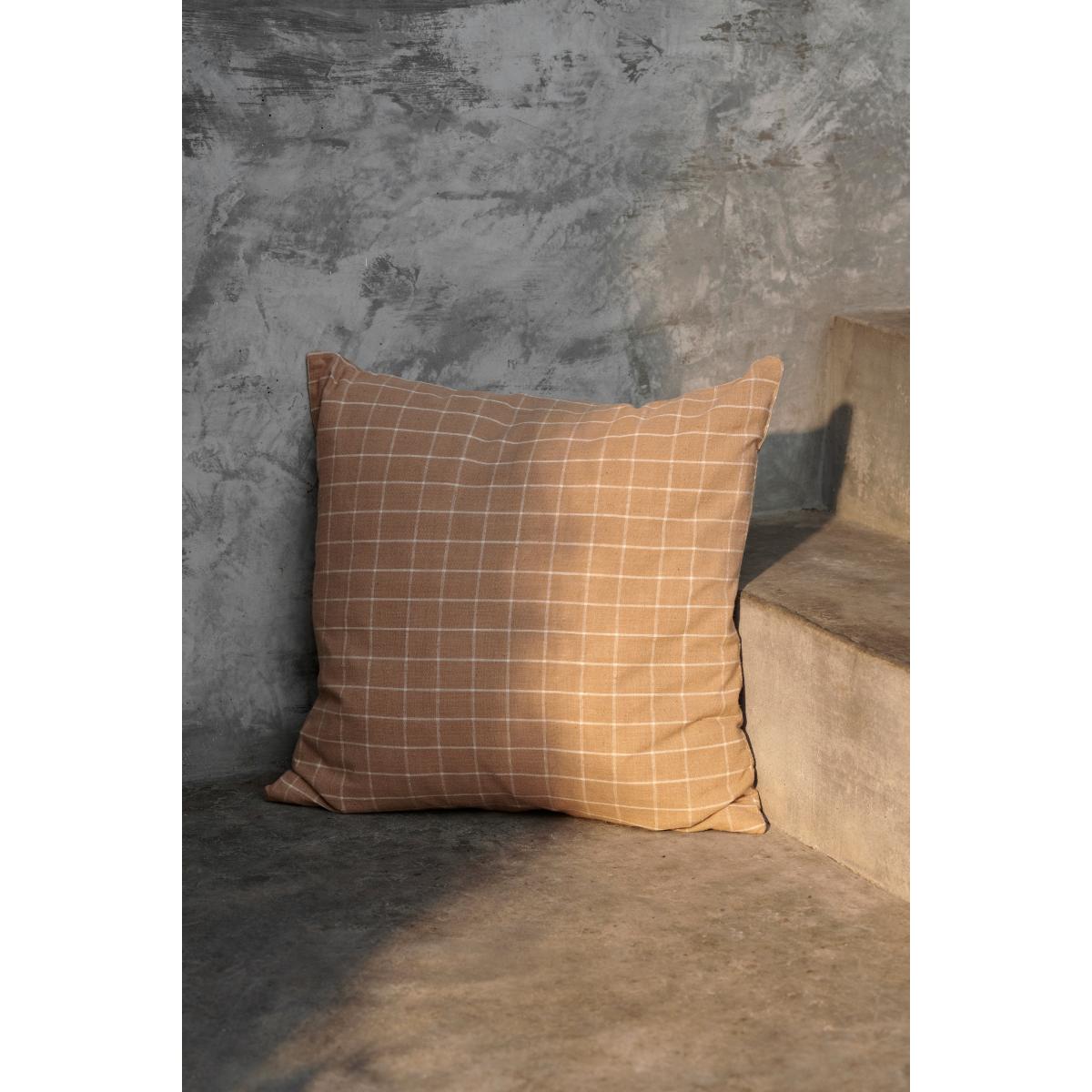 ferm LIVING Brown cushion 50x50 cm Check – image 2