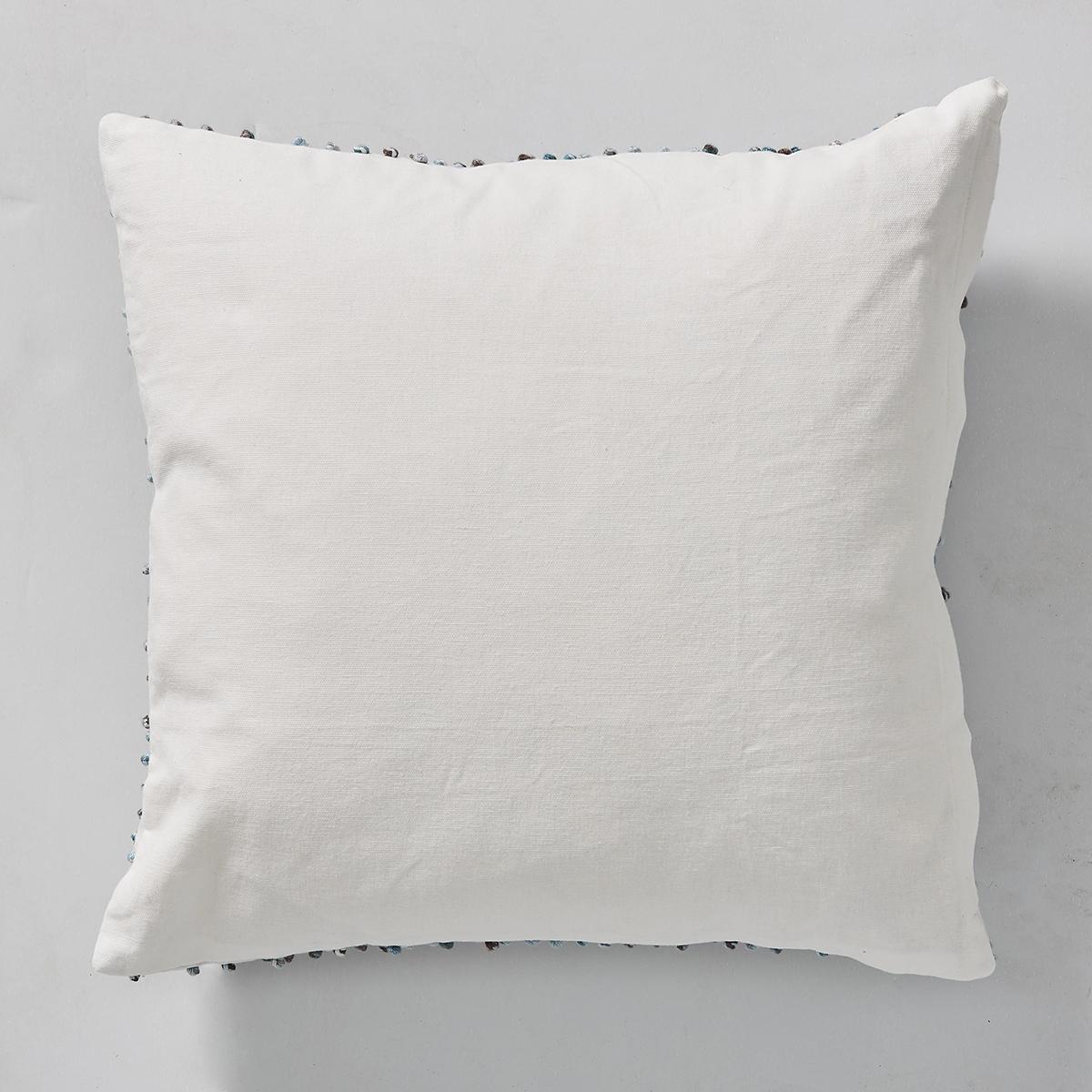 Seselle cushion 45x45 cm off white-blue – image 4