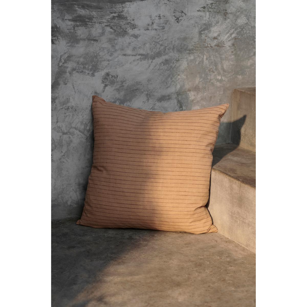 ferm LIVING Brown cushion 50x50 cm Lines – image 2