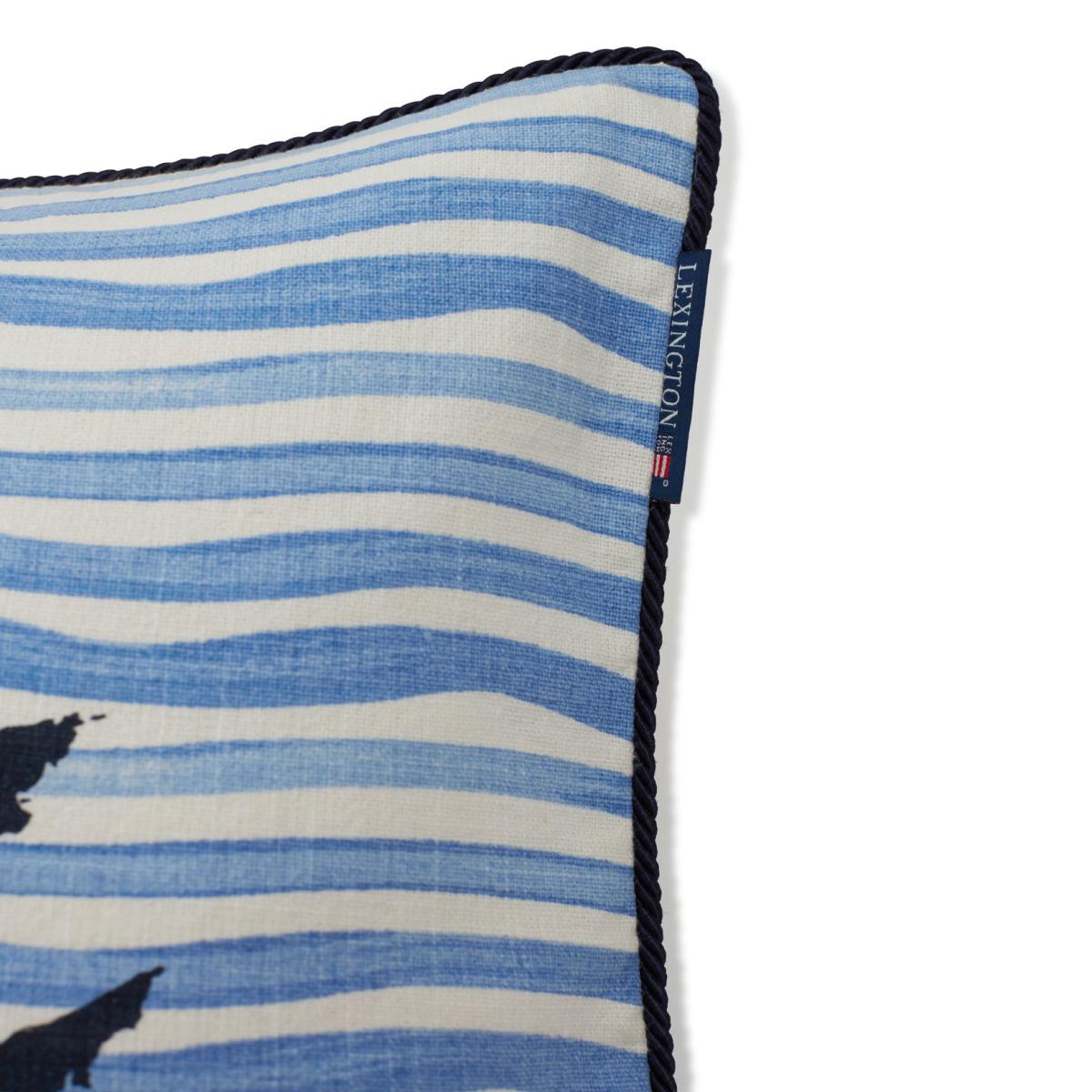 Sea You Later Cotton Canvase pillowcase 50x50 cm White-blue – image 3