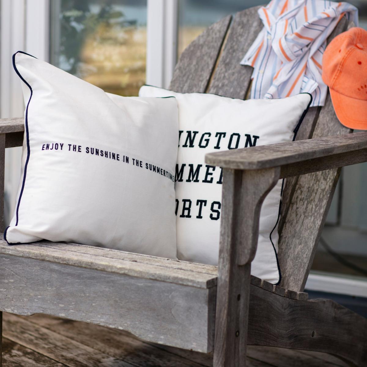 Summer Sports Twill pillowcase 50x50 cm White-dark blue – image 2