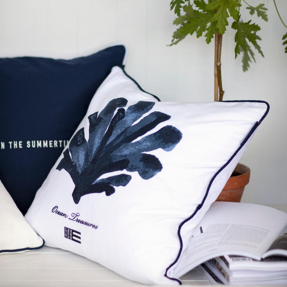 Ocean Treasures Twill pillowcase 50x50 cm White-blue – image 2