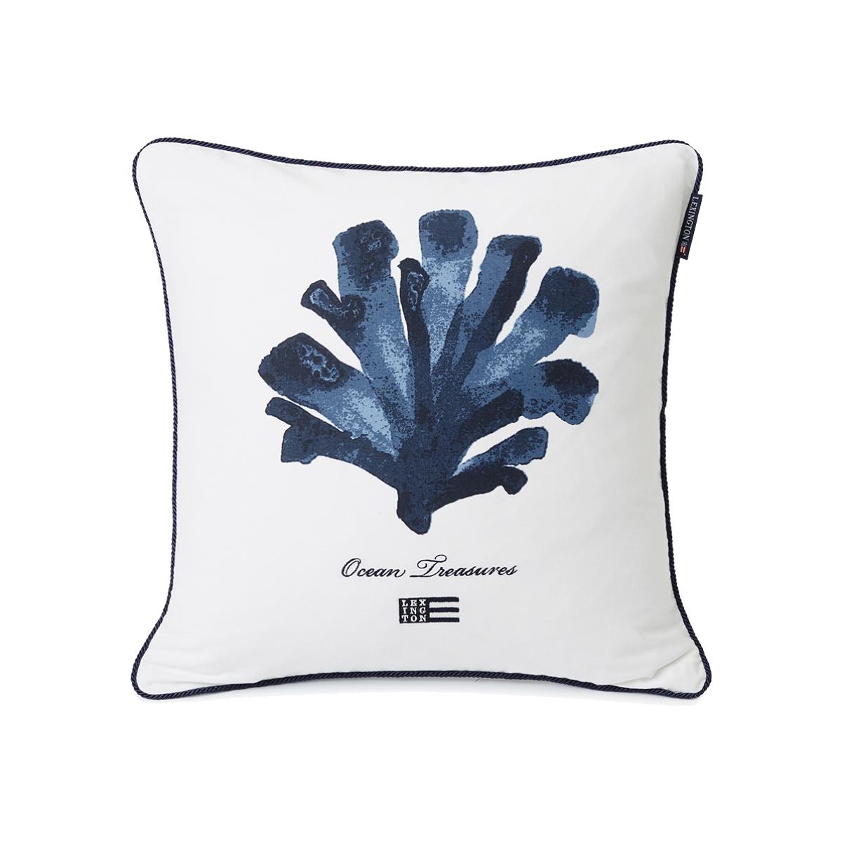 Ocean Treasures Twill pillowcase 50x50 cm White-blue – image 1