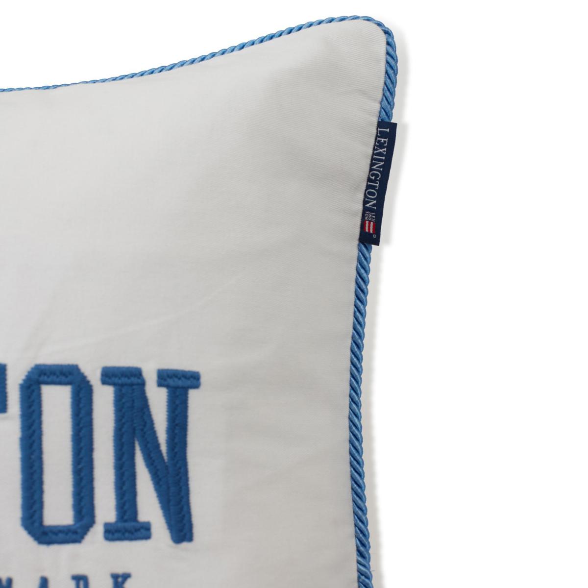 Logo Twill pillowcase 50x50 cm White-blue – image 3