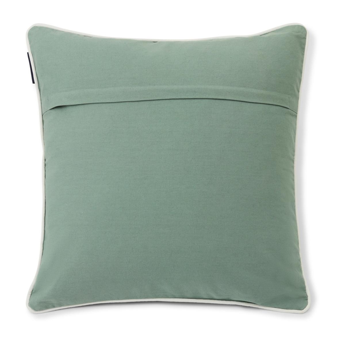Joy Organic Cotton Canvase pillowcase 50x50 cm Light green-white – image 2