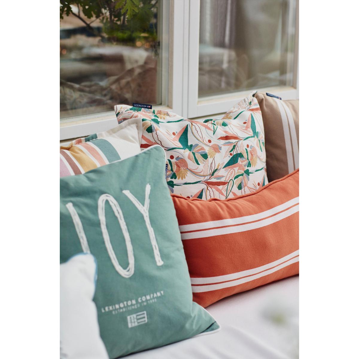 Joy Organic Cotton Canvase pillowcase 50x50 cm Light green-white – image 3