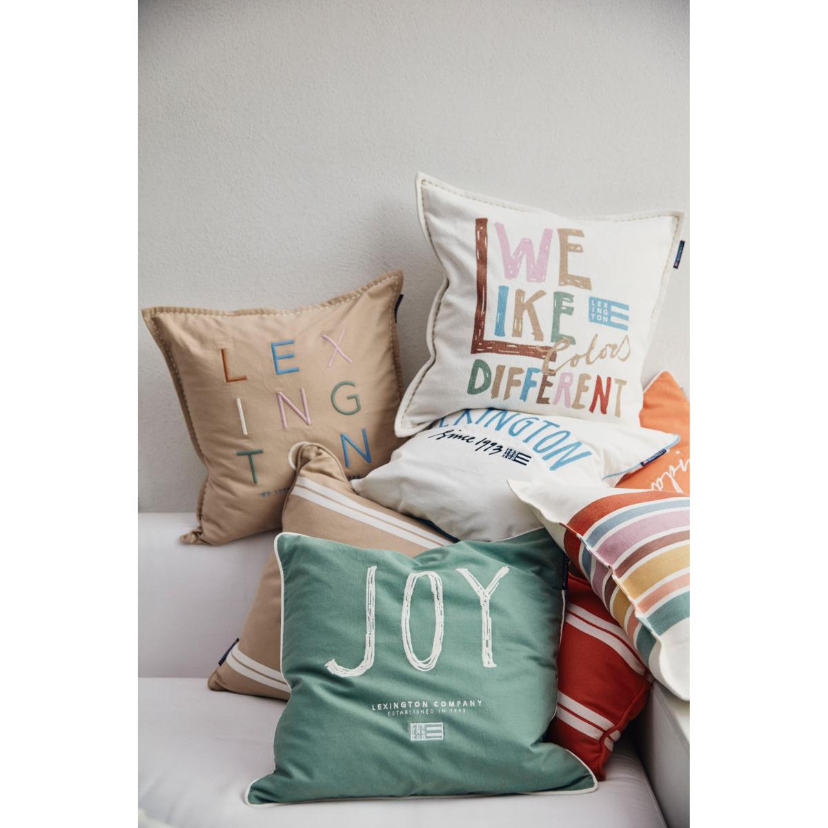 Joy Organic Cotton Canvase pillowcase 50x50 cm Light green-white – image 4