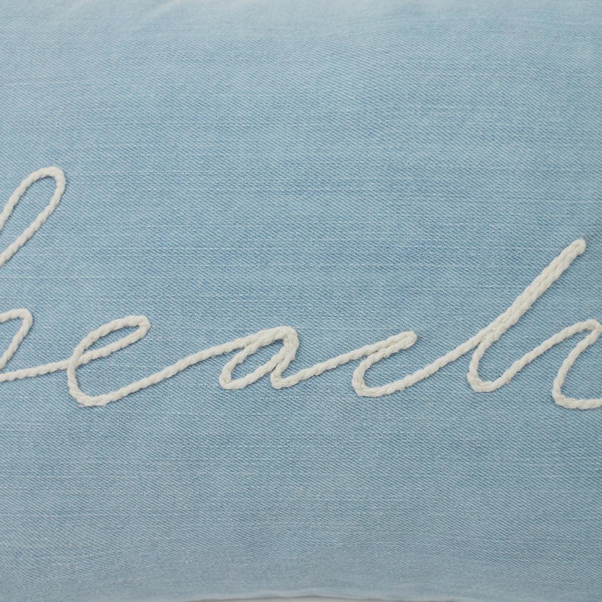 Beach small rope twill cushion 30x40 cm Light blue – image 3