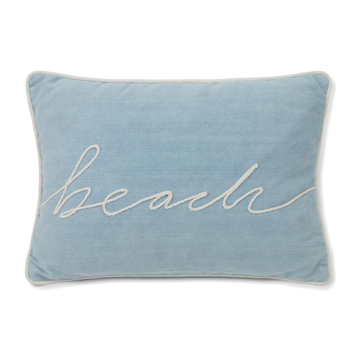 Beach small rope twill cushion 30x40 cm Light blue – image 1