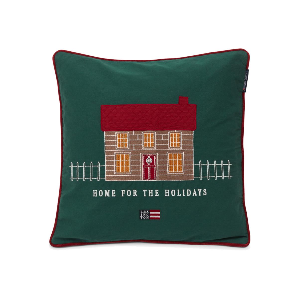 House Cotton Twill Patch pillowcase 50x50 cm Green multi – image 1