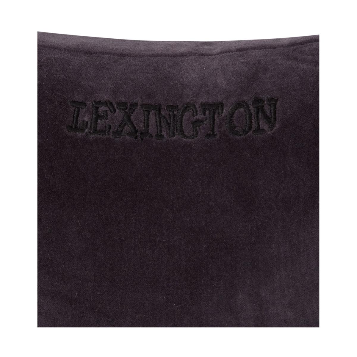 Lexington Striped Organic Cotton Velvet cushion 30x40 cm Dark grey-light beige – image 3