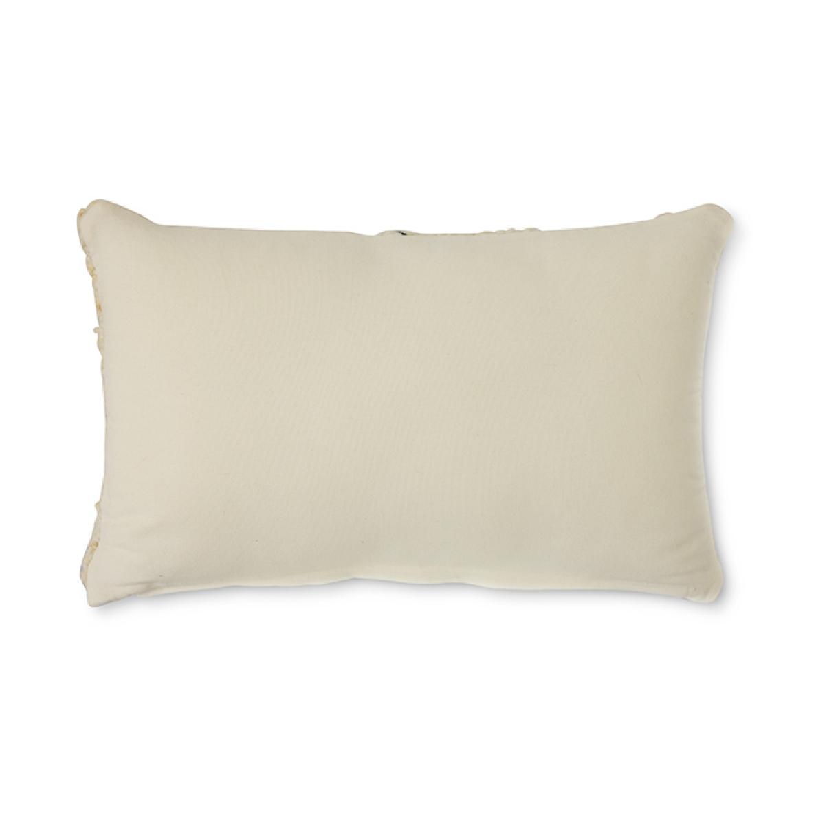 HKliving Natural wool striped cushion 30x50 cm White – image 2