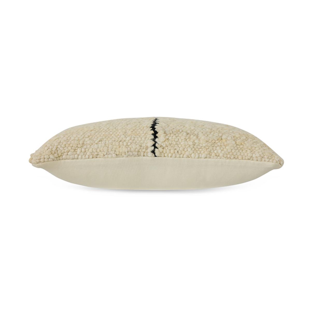 HKliving Natural wool striped cushion 30x50 cm White – image 5